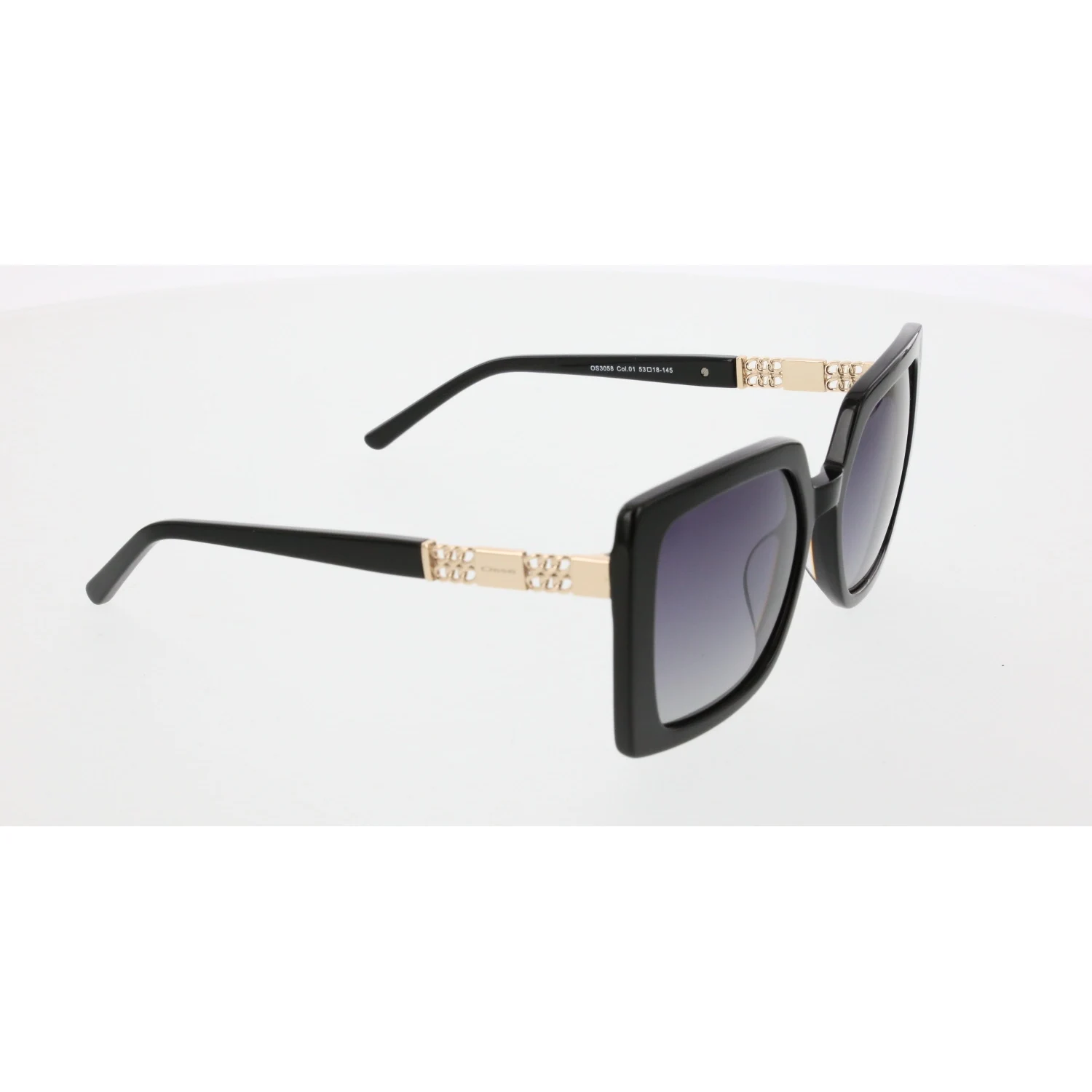 

Women's sunglasses os 3058 01 bone black organic rectangle 53-18-145 osse