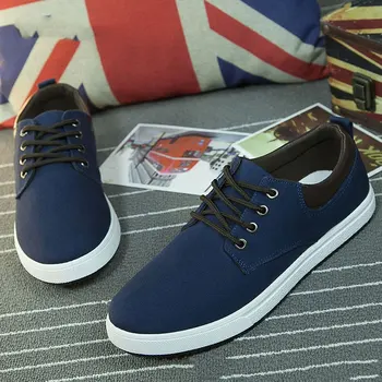

Men Casual Canvas Shoes High Quality Fashion Sneakers sports shoes Lace-up Vulcanize men's Shoes Flats Low-cut large size shoe
