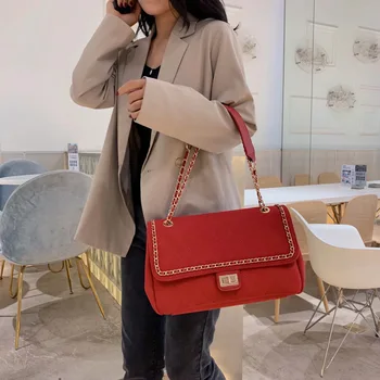 

Single Shoulder Bag Woman 2019 Tide Oblique Satchel Capacity Chain