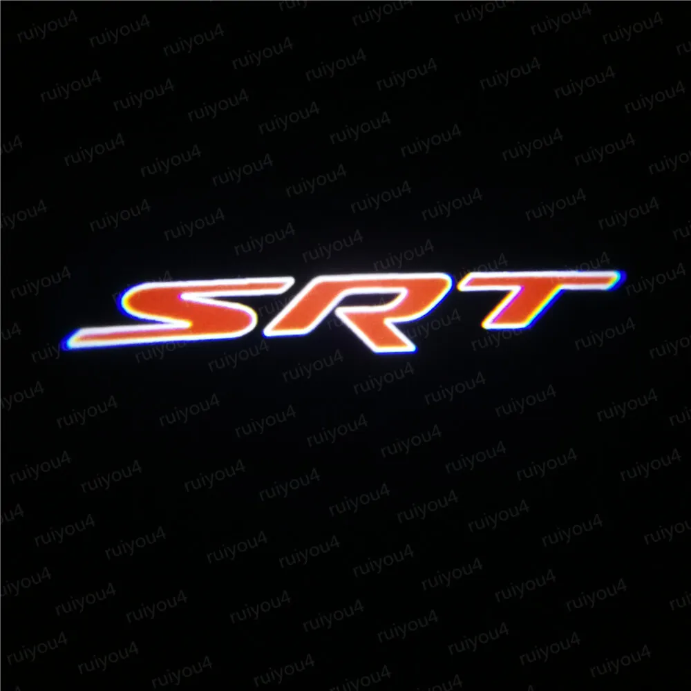 QCDIN 2 шт. для Dodge Зарядное устройство Автомобильный светодиодный логотип светильник дверные лого любезно светильник для Dodge Зарядное устройство SRT ведьма GT R/T SE SXT DAYTONA - Испускаемый цвет: SRT Red