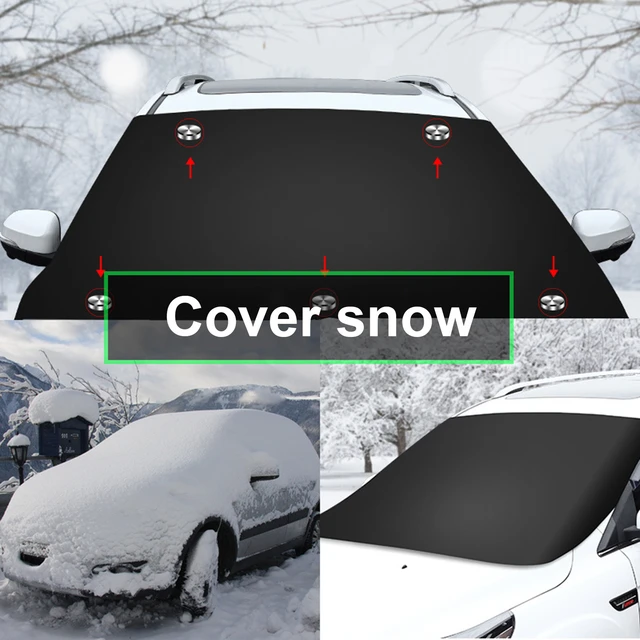Couverture magnétique universelle de pare-brise de voiture, pare-soleil d' automobile, protecteur de fenêtre avant, hiver, neige, poussière -  AliExpress