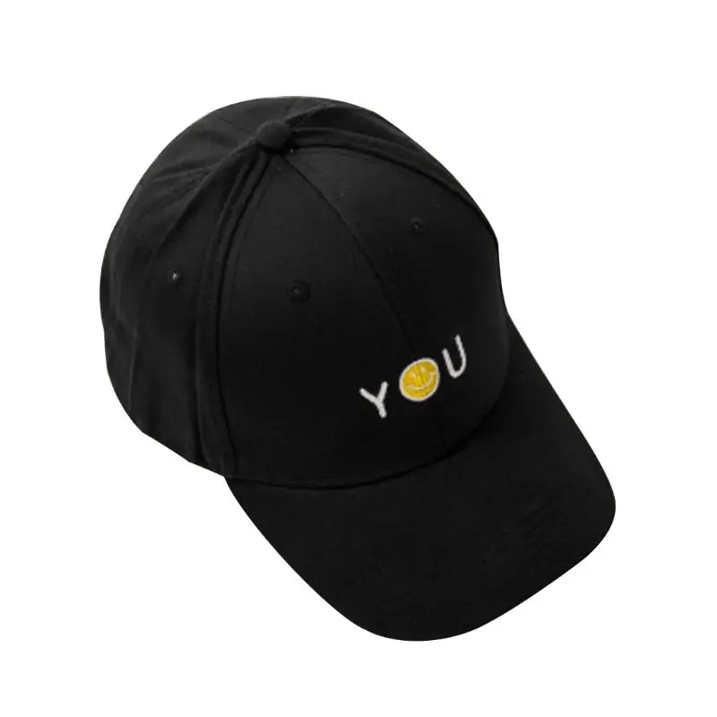 22 Color Unisex Korean Sport Smile Face Finger Heart Embroidery Baseball Cap Harajuku Cotton Hip Hop Snapback Curved Trucker Hat - Цвет: B
