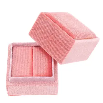 

1pc Square Shape Soft Liner Ring Box Jewelry Container Flannelette Jewelry Box
