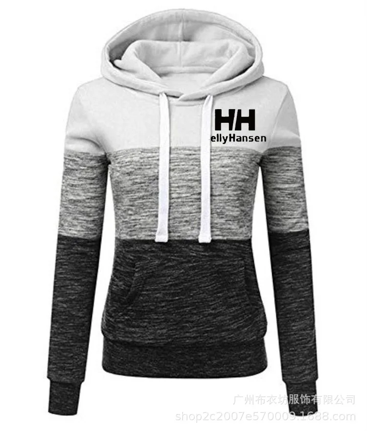 

NEW Hoodies Women 2019 Autumn Greys Letter Printing Color Matching Sweatshirt Fashion Cotton Women Tops S-4XL