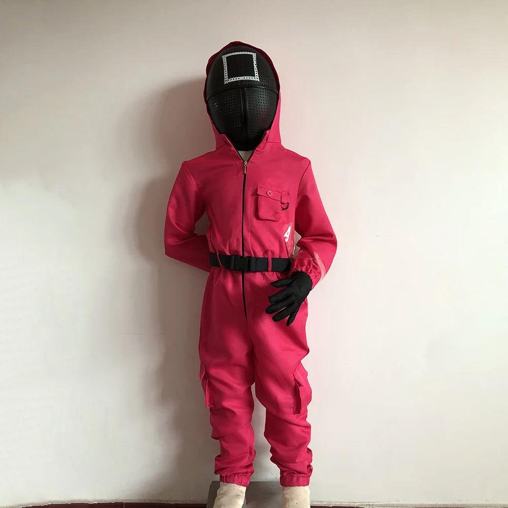 Squid Game Costume Jumpsuit+Mask Halloween Party Outfits Cosplay BSG 