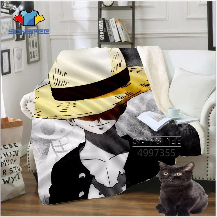 14 SONSPEE one piece Luffy аниме Харадзюку для детей и взрослых 3D печатное одеяло теплое покрывало для дивана осеннее постельное белье для путешествий для отдыха K170 - Цвет: 14