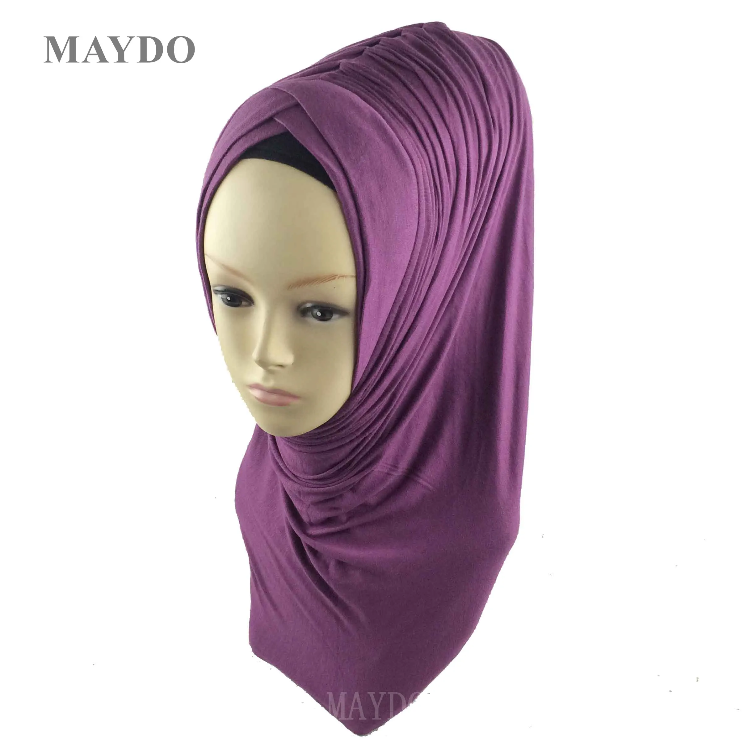 TJ29 Модный складной мусульманский хиджаб повязка на голову пашминовый мусульманский платок