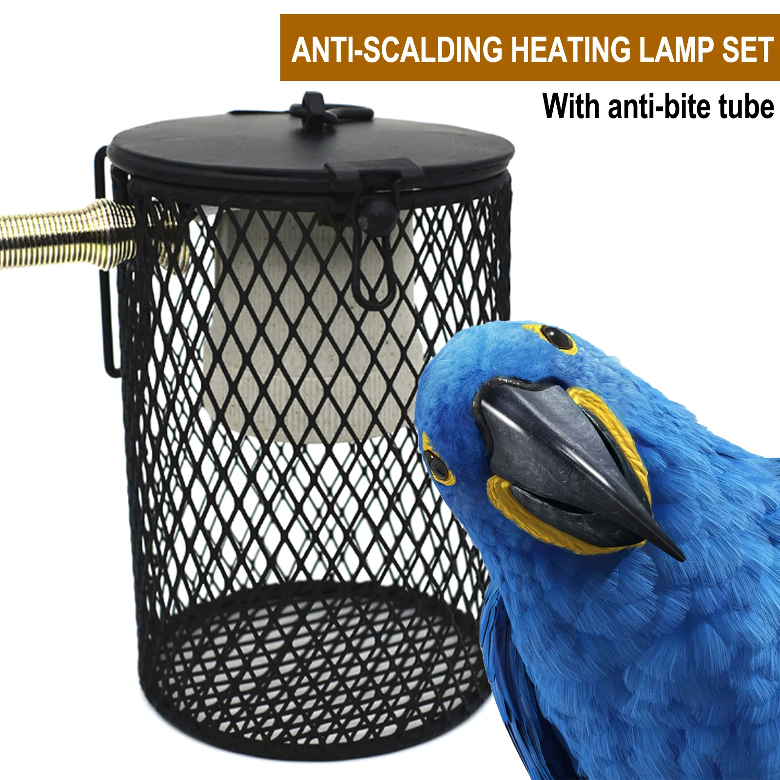 Parrot Warm Lamp Turtle Heating Lamp Birdcage Ceramic Lamp Cover Lizard Reptile Winter Supplies
