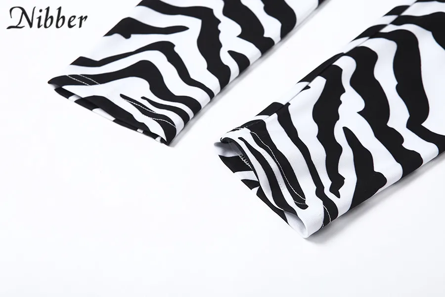 Nibber Женская Сексуальная двухсекционная рубашка без рукавов с рисунком зебры, с семиточечным узором, эластичные леггинсы с высокой талией, спортивная одежда Mujer
