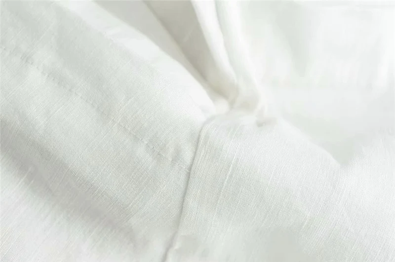 OMIKRON/модные женские белые рубашки с открытыми плечами для женщин; сезон лето-осень; блузка из хлопка и льна; шикарная Повседневная Уличная одежда для девочек; топы