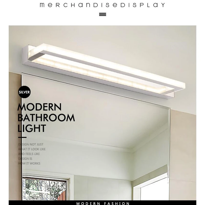 JUSHENG Led Wall Lamps Bathroom Makeup Mirror Lighting Indoor Waterproof Bedroom Lamp 9w 4000k  Wall Mounted Sconce