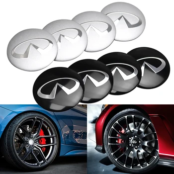 

car styling 4pcs 56mm car Wheel Center Hub Caps Badge covers sticker For Infiniti FX35 Q50 Q30 ESQ QX50 QX60 QX70 EX JX35 G35