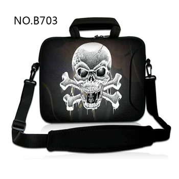 

Hot Skull Laptop Shoulder Bag Neoprene Portable Sleeve Case Computer Handbag For 10 10.6 11.6 12 13 13.3 15 15.6 inch Mini PC