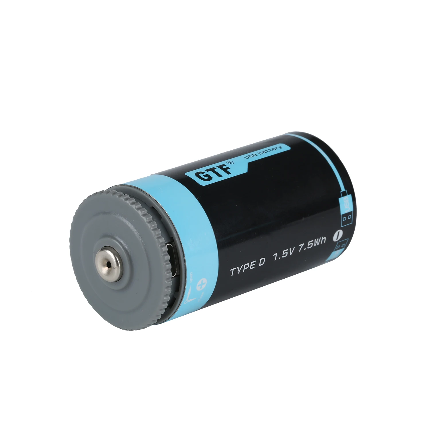 1pcs GTF 1,5 V 5000mAh перезаряжаемый литий-полимерный аккумулятор размера D с зарядным портом USB аккумулятор размера D 7500mwh литий-полимерный аккумулятор - Цвет: 1pcs