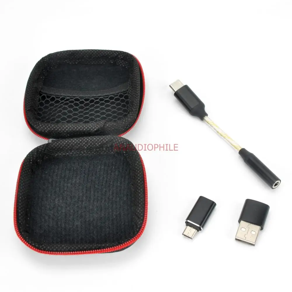 V2020 HiFi USB DSD DAC USB Type C DAC Headphone DSD128 32bit 384Khz HTRF 3D Gaming Earphone For Android Phone Tablet PC