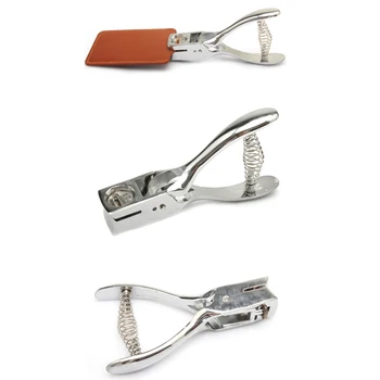 

Silver Metal Slot Punch Hand Slot Puncher ID Card Photo Badge Hole Punch Tag Tool Papers Voucher Perforator Office Kit Supplies