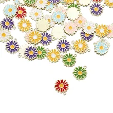 

10Pcs/bag Mixed Metal Flower Pendant Charms Alloy Necklace Earring Connectors Handmake for DIY Jewelry Making Accessories