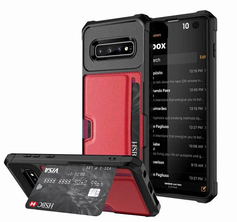 

Magnetic Vintage PU Leather & Soft TPU Silicone Back Cover Case For Samsung Galaxy Note 9 S9 S10 Plus S10E with Card Slot Stand