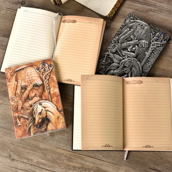 

A5 Vintage Creative Embossed Notebook Paper Planner Bullet Journal Agenda School Diary Note Book Calendar Traveler Journal Gift