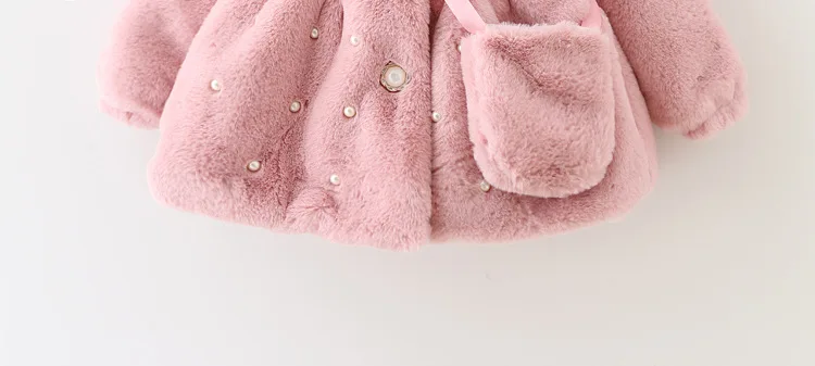 Пальто для малышей от 1 до 4 лет; зимнее теплое шерстяное пальто с мехом кролика; Высококачественная верхняя одежда и пальто; зимние топы для детей ясельного возраста; ShangTong