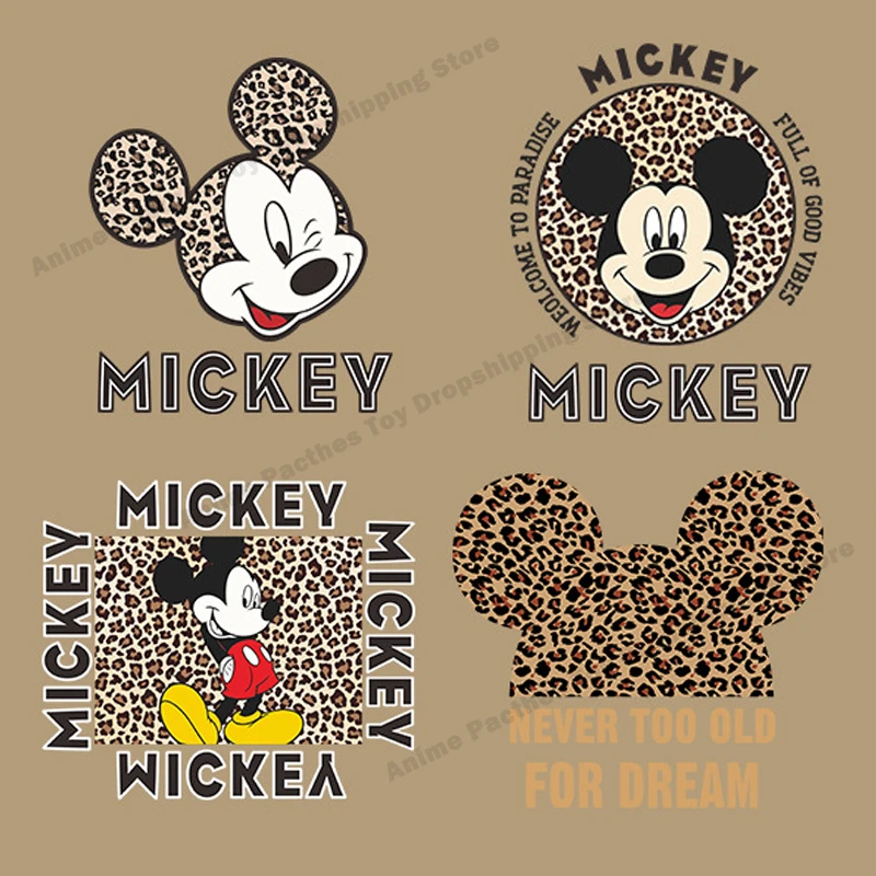 Parches de Mickey Mouse para ropa, pegatinas de transferencia de calor camiseta, parches para planchar para ropa, parches de Disney de dibujos animados de anime|Parches| - AliExpress