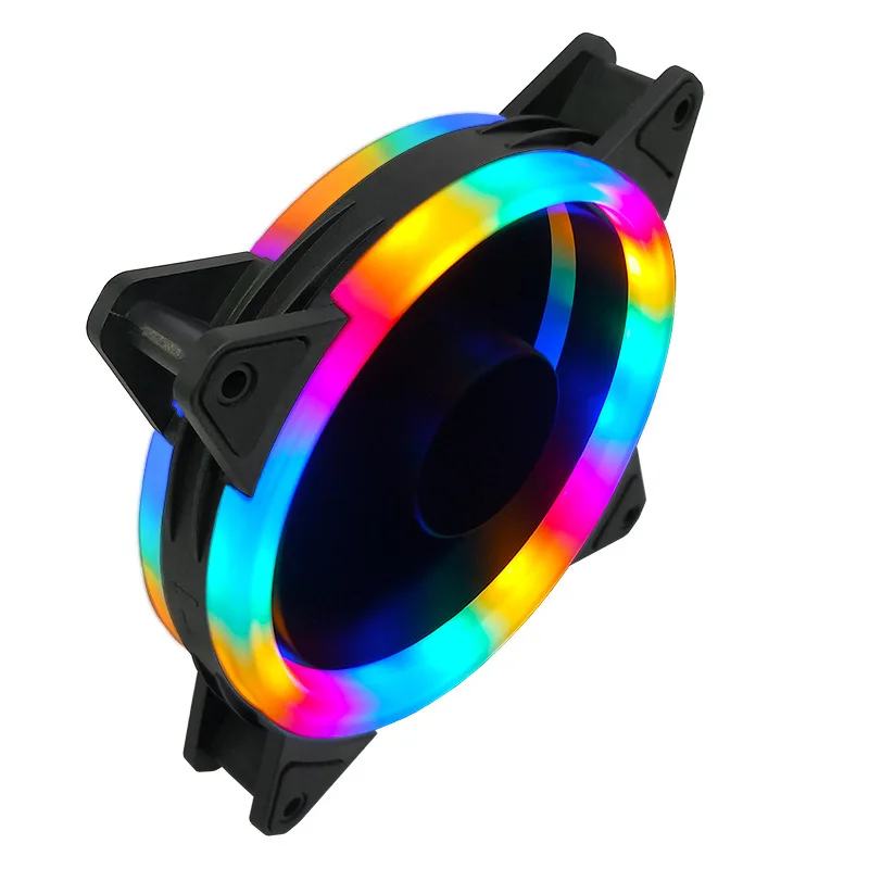 Цветная (Rgb) чехол вентилятор охлаждения вентиляторы 120 мм 3pin красочные синий и