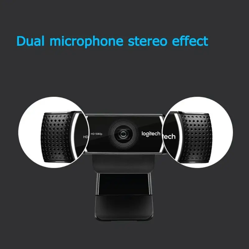Веб-камера logitech C922 PRO 1080P Full HD видео поток Автофокус анкер веб-камера фоновый переключатель Встроенный двойной микрофон со штативом
