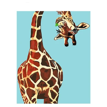 

Naughty Giraffe Hand Made Paint High Quality Canvas Beautiful Painting By Numbers Surprise Gift Great Accomplishment