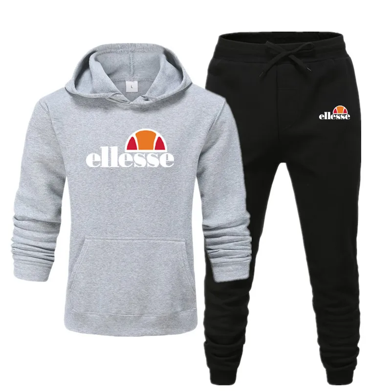 Мужская спортивная одежда HoodiesSweatpants, костюм для бега, спортивная одежда, удобная, модная одежда большого размера, белая, с разноцветным принтом