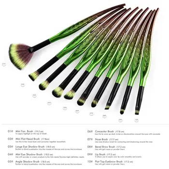 

4/8/10 Pcs Leave Shape Lip Eyeshadow Powder Professional Cosmetic Base Beauty Concealer Foundation Makeup Brushes Set Tools