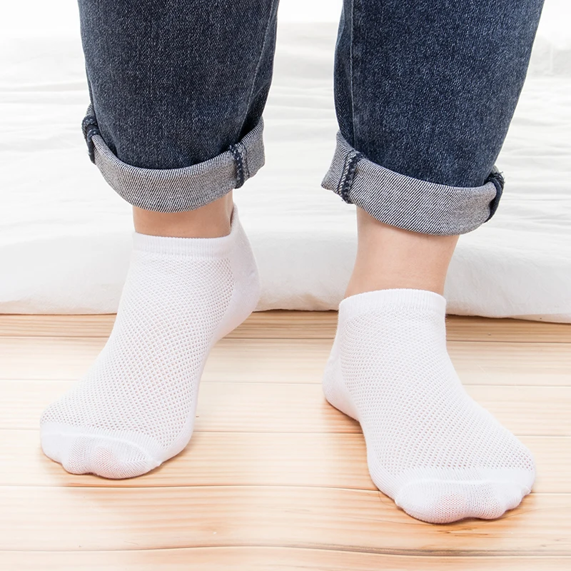 20Pcs-10Pair-ECMLN-Breathable-Men-s-Socks-Short-Ankle-Socks-Men-Solid-Mesh-High-Quality-Male