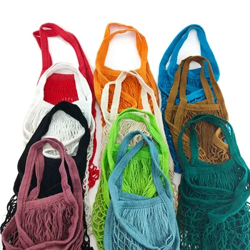 

Zero Waste Portable Reusable Mesh Cotton Net String Bag Organizer Shopping Tote Handbag Fruit Storage Shopper