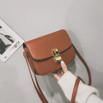 

2020 New Style PU Leather WOMEN'S Bag Simple Square Bag Casual Women's Shoulder Square Sling Bag
