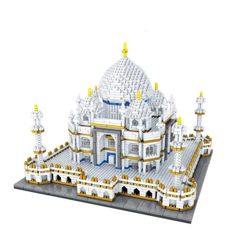Популярный классический мир архитектурная модель Taj Mahal строительные блоки игрушка обучающая модель кирпич детская игрушка Рождественский подарок на день рождения