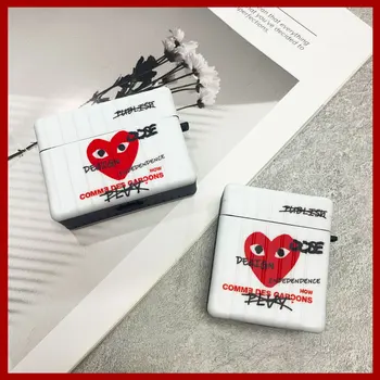 

Silicone earphone protective case Love heart suitcase wireless Bluetooth headset shell protective cover for Airpods Pro3 1/2