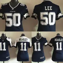 Сшитые женские футболки Dallas s ladies 11 Cole besley 50 Sean Lee с вышитыми логотипами Размеры s-XXL