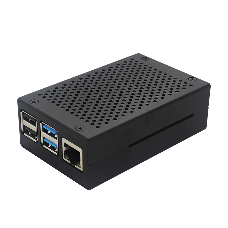 Алюминиевый Чехол для Raspberry Pi 4, металлический чехол для Raspberry Pi 4 с охлаждающим вентилятором и радиаторами для Raspberry Pi 4 Model B
