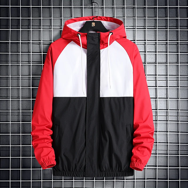 

2020 Brand Autumn Men's Hooded Jackets Windproof Overcoat for Male Youth Trim Casual Jacket Outer Wear Clothing Garment