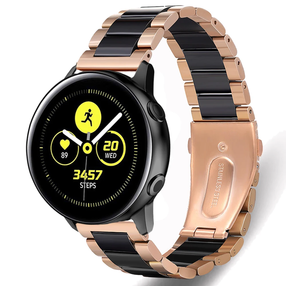 

Ремешок силиконовый для Samsung Gear S3 Galaxy Watch 46 мм, сменный Браслет из нержавеющей стали для керамики Ticwatch 1/ Pro, 22 мм