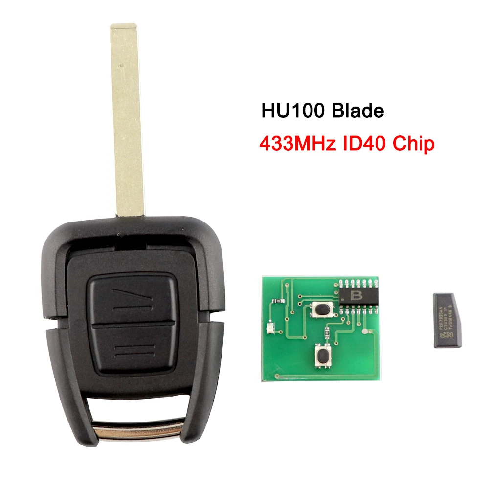 Chiave/Telecomando Per Vauxhall Opel Astra Vectra Zafira - 2 Pulsanti 433.92mhz Hu43/hu100/ym28/hu46 Lama Fob Delphi Id40 Chip Vauxhall - Hb935fe9a210e4e5ab85d5840f164ee51j
