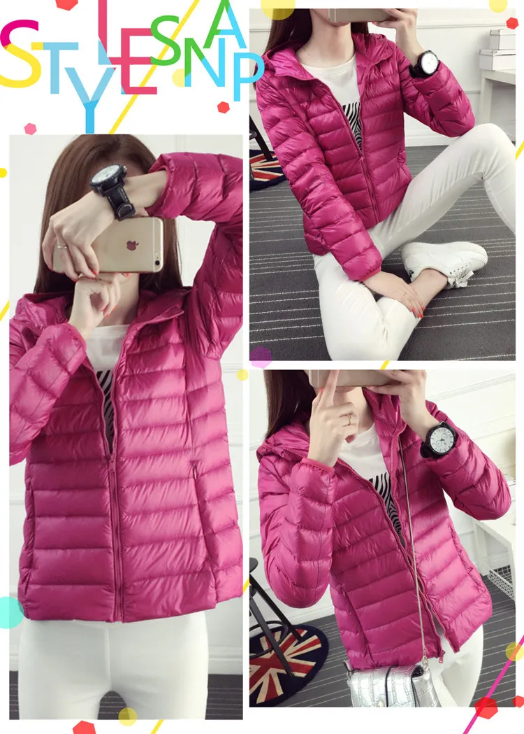 Autumn And Winter Hooded Lightweight down Coat Women's Short Fat Mm Plus-sized 200 WOMEN'S Dress