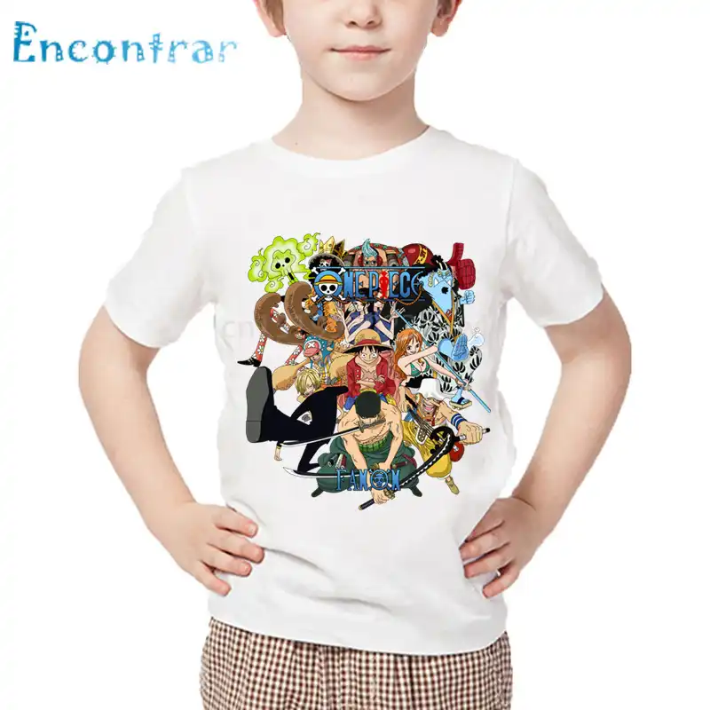 Kids Anime One Piece Print Funny T Shirt Children Summer White Tops Boys And Girls Cartoon Luffy Chopper Design T Shirt Ohkp4391 T Shirts Aliexpress