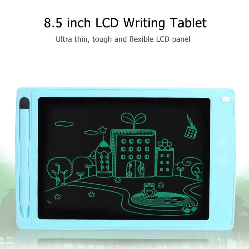 8.5inch LCD Writing Tablet ABS Drawing Pad E-writer Board Painting Panel Calligraphy Board Clipboard Partial Delete For Children