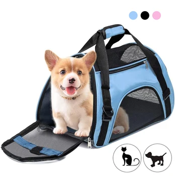 

Foldable Travel Carrying Dog Bag Breathable Waterproof Pet Backpack Small Medium Dog Carrier Comfortable Pet Transport Cat Bags