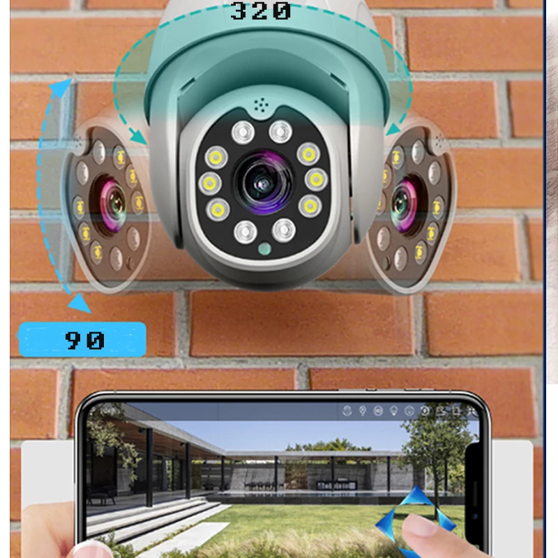 Câmera ao ar Câmera sem Fio de Áudio em Dois Vigilância em Casa Wifi Livre 2mp Nuvem Ptz Velocidade Dome Onvif Sentidos Câmera ip H.265 1080 p 3 ??