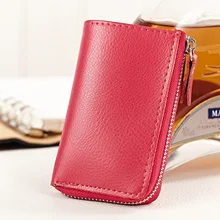 Модный простой держатель для ключей, кошелек из натуральной кожи, унисекс, однотонный кошелек-органайзер, сумка, кошелек для экономки, держатель для карт