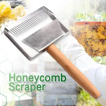 

Beekeeping bee Equipment Honeycomb Scraper Wooden Handle Tool Uncapping Fork Beekeeping tools