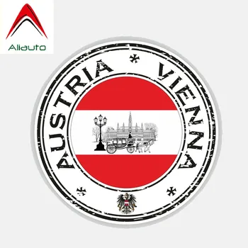 

Aliauto Personality Reflective Car Sticker Austria Vienna Flag Waterproof Sunscreen Anti-UV Decal Decoration,12cm*12cm