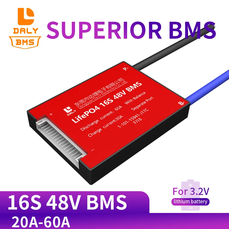 LiFePO4 BMS 16s 48V 30A 40A 50A 60A 18650 литиевая батарея защита Bms Pcm Ebike Temp. Сенсор