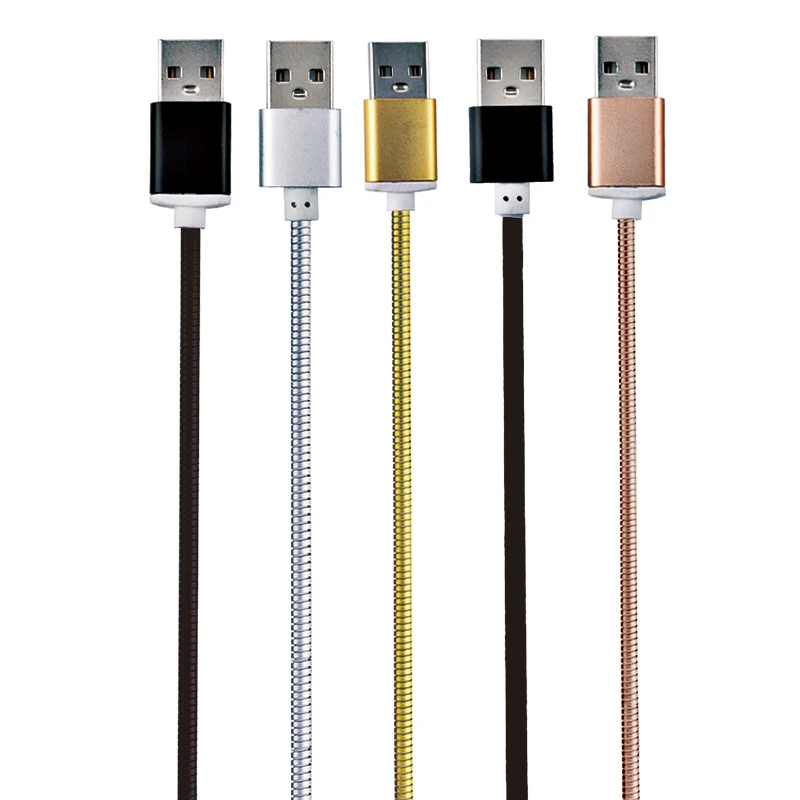10 шт. 1 м 3 фута usb type C кабель 2.4A быстрое зарядное устройство стальной мягкий пружинный шнур для hawei P8 P9 P10 p20 pro nova 3E 2i 3i mate 9 10 PRO